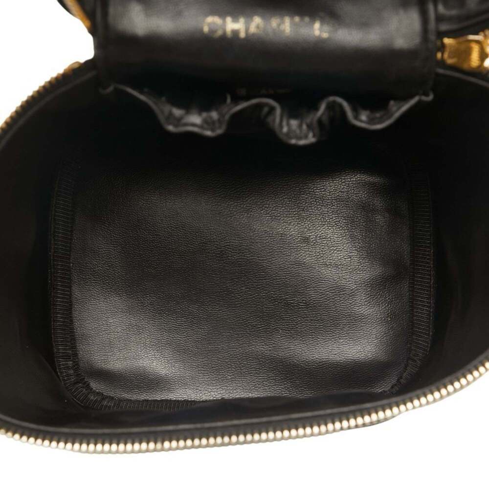 CHANEL Black Caviar Leather Logo Vanity Bag - Picture 6 of 10